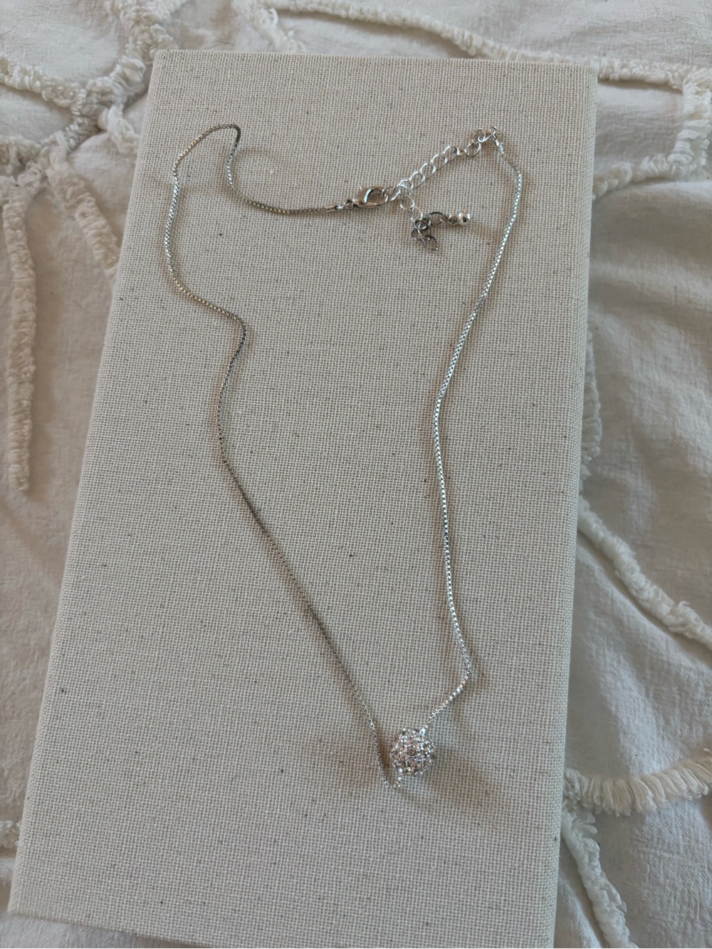Sterling Silver Clear Crystal Pendant Necklace - Elegant Women’s Jewelry
